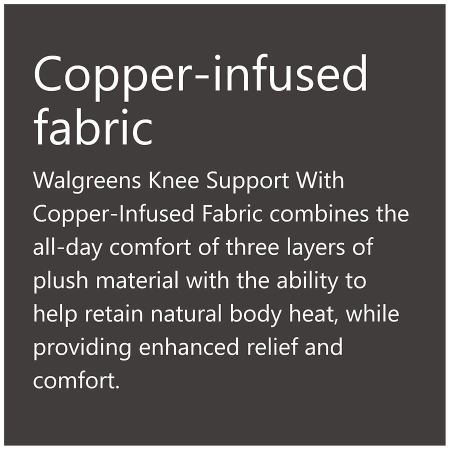 slide 2 of 5, Walgreens Latex Free Copper-Infused Adjustable Knee Support, 1 ct
