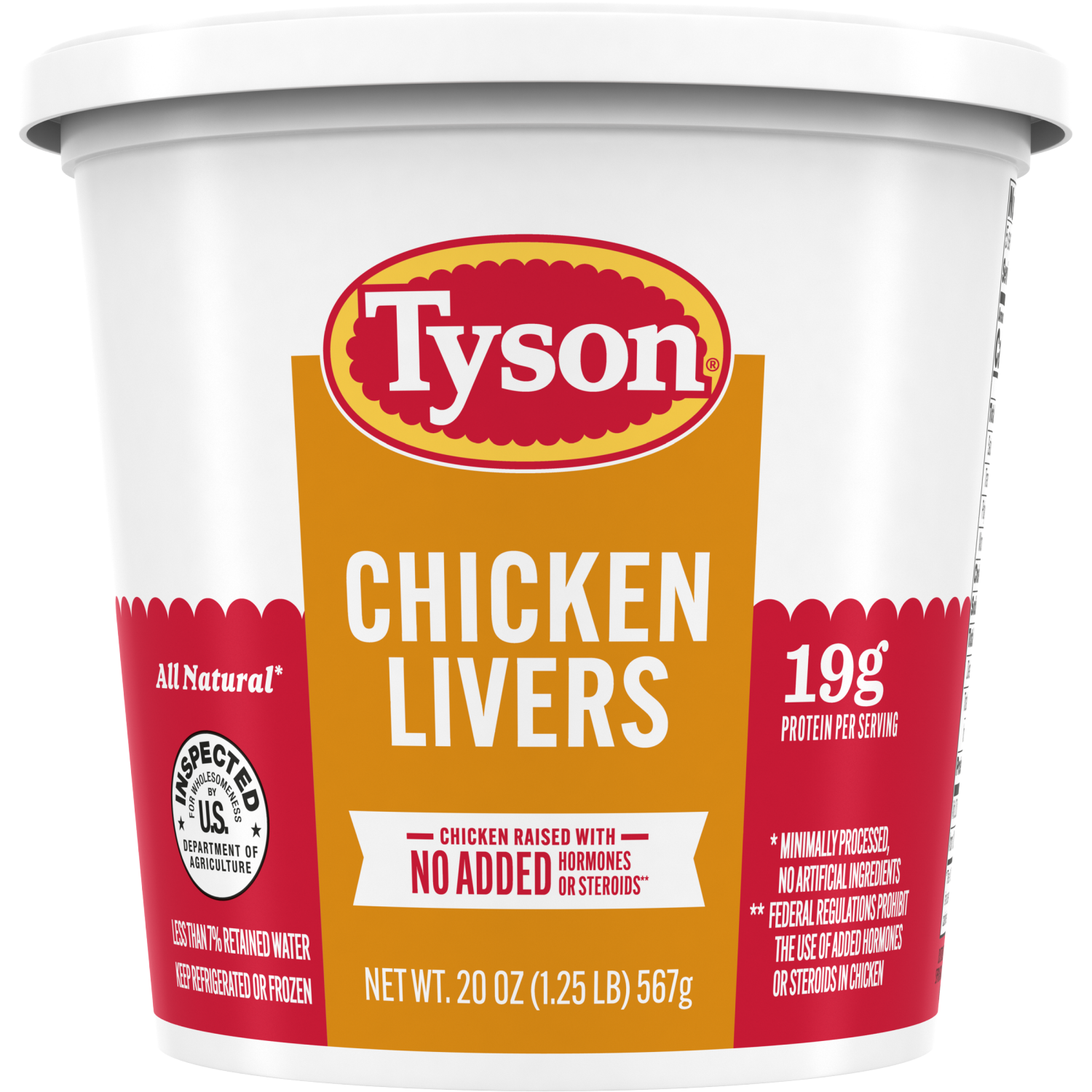 slide 1 of 8, Tyson All Natural Chicken Livers, 1.25 Lb, 1.25 lb