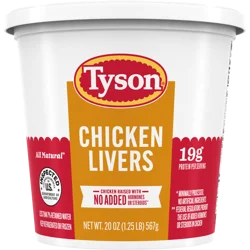 Tyson All Natural* Chicken Livers, 1.25 lb