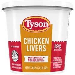 Tyson All Natural* Chicken Livers, 1.25 lb