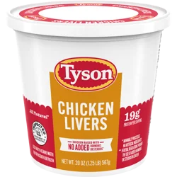 Tyson All Natural* Chicken Livers, 1.25 lb