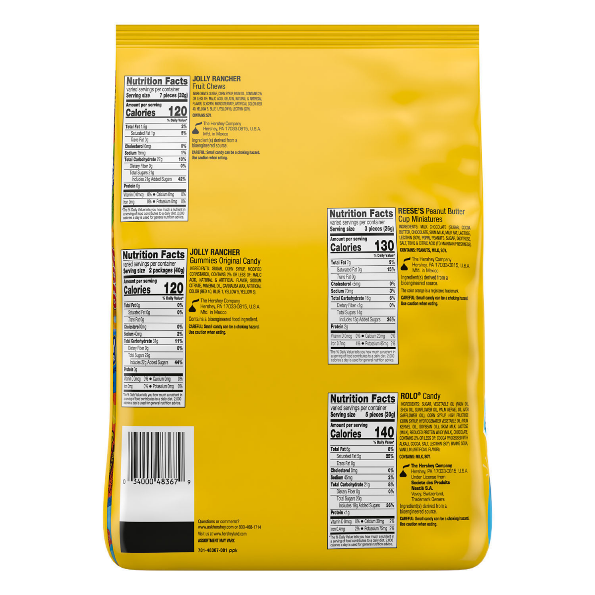 slide 8 of 9, Cadbury Hershey Assorted Flavored, Easter Candy Bulk Bag, 46.79 oz (150 Pieces), 46.79 oz, 150 ct