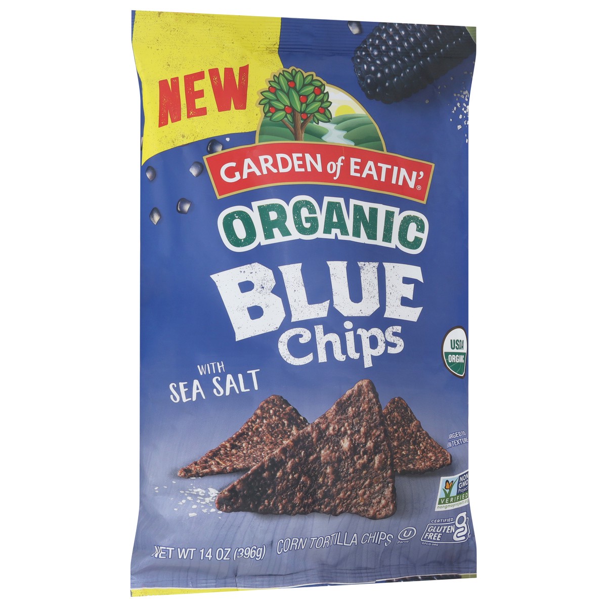 slide 6 of 13, Garden of Eatin' Organic Blue Corn Tortilla Chips with Sea Salt 14 oz, 14 oz