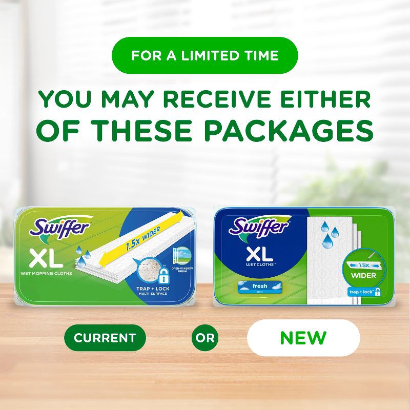 slide 7 of 11, Swiffer Sweeper X-Large Wet Mopping Pad Multi-Surface Refills for Floor Mop - Open Window Fresh Scent - 12ct, 12 ct