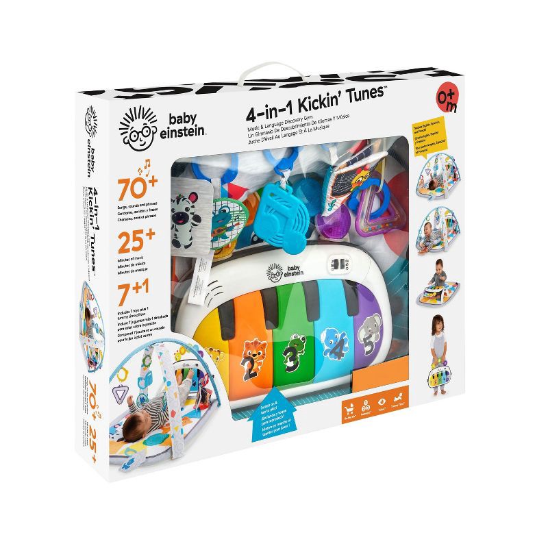 slide 12 of 20, Baby Einstein 4-in-1 Kickin' Tunes Music and Language Discovery Play Gym - Blue/Gray, 1 ct