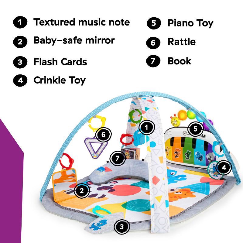 slide 4 of 22, Baby Einstein 4-in-1 Kickin' Tunes Music and Language Discovery Play Gym, 1 ct