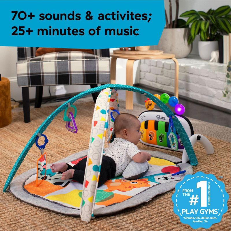 slide 6 of 20, Baby Einstein 4-in-1 Kickin' Tunes Music and Language Discovery Play Gym - Blue/Gray, 1 ct