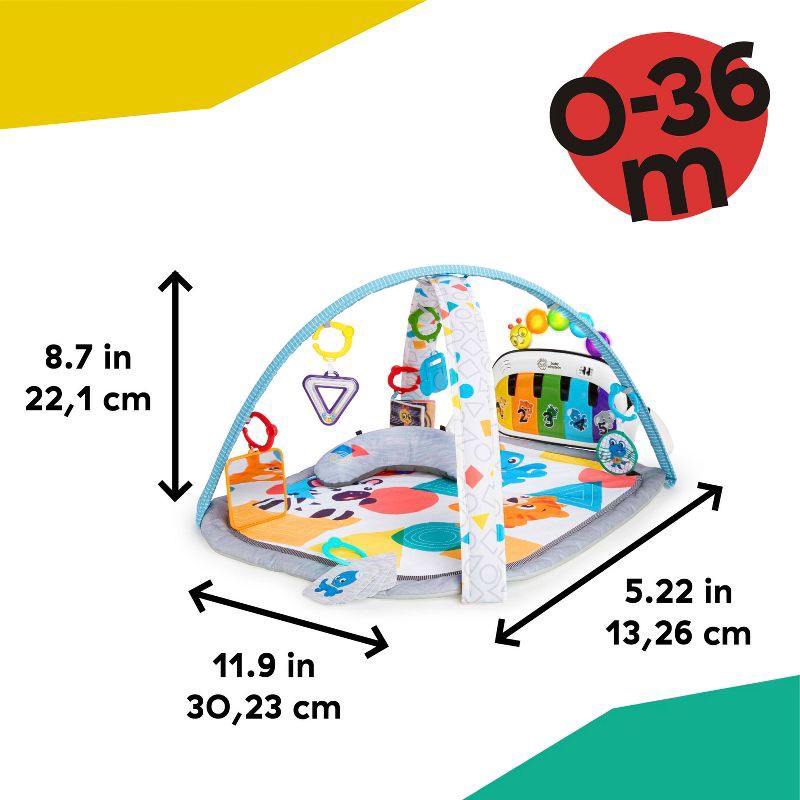 slide 7 of 20, Baby Einstein 4-in-1 Kickin' Tunes Music and Language Discovery Play Gym - Blue/Gray, 1 ct