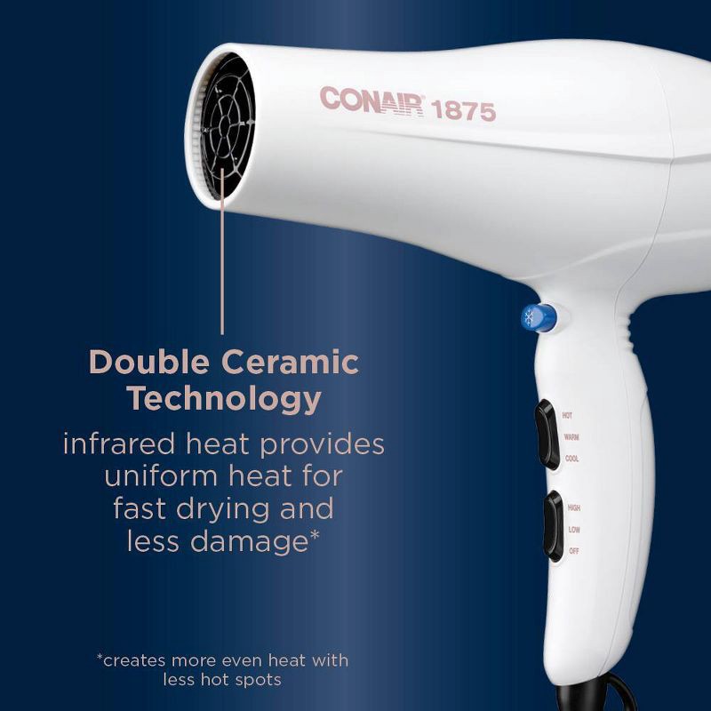 slide 5 of 15, Conair Double Ceramic Hair Dryer - 1875W, 1 ct