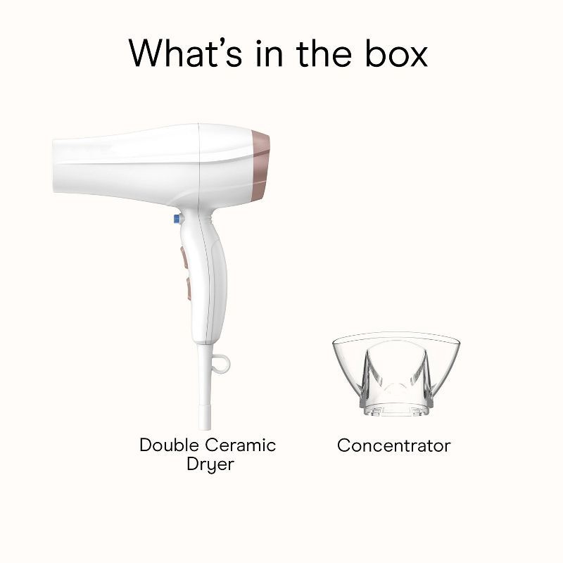 slide 7 of 7, Conair Double Ceramic Hair Dryer - 1875W, 1 ct