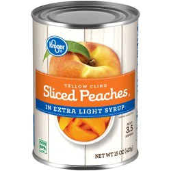 Kroger Yellow Cling Sliced Peaches In Extra Light Syrup