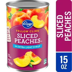 Kroger Yellow Cling Sliced Peaches In Extra Light Syrup
