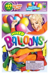 Ja Ru Mixed Balloons - 100 Ct