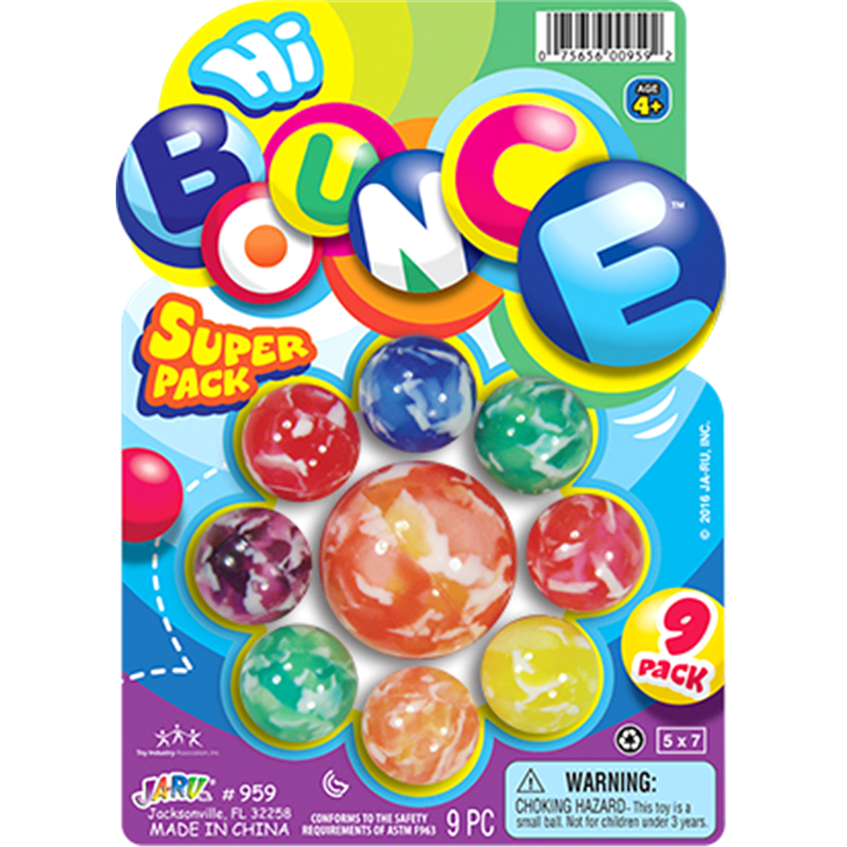 slide 2 of 4, Ja-Ru Hi-Bounce Super Bounce Balls, 9 ct