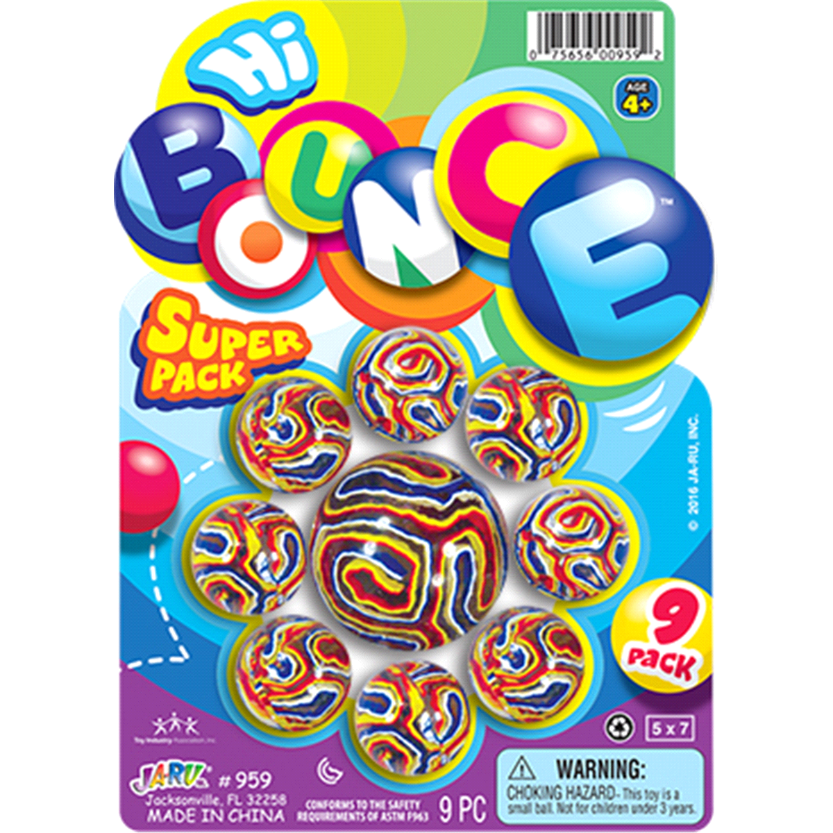 slide 3 of 4, Ja-Ru Hi-Bounce Super Bounce Balls, 9 ct
