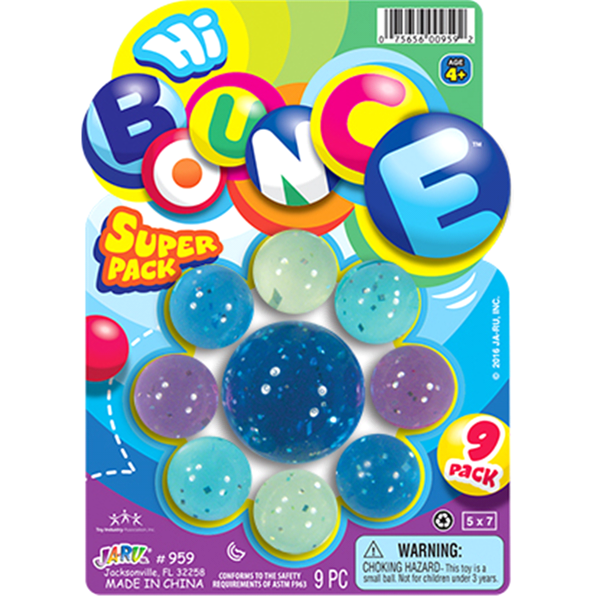 slide 4 of 4, Ja-Ru Hi-Bounce Super Bounce Balls, 9 ct