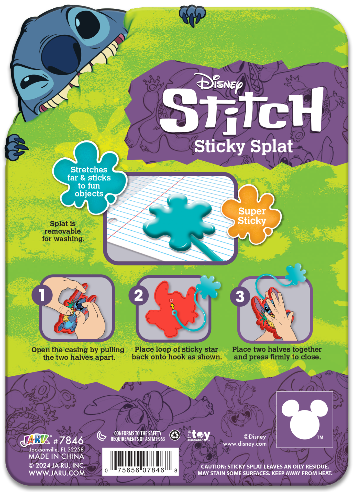 slide 3 of 5, Disney Stitch Stky Splat Pdq48, 1 ct