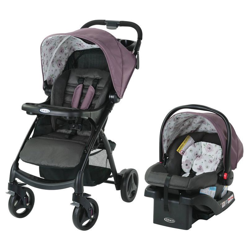 slide 1 of 4, Graco Verb Click Connect Travel System with SnugRide Infant Car Seat - Gracie, 1 ct