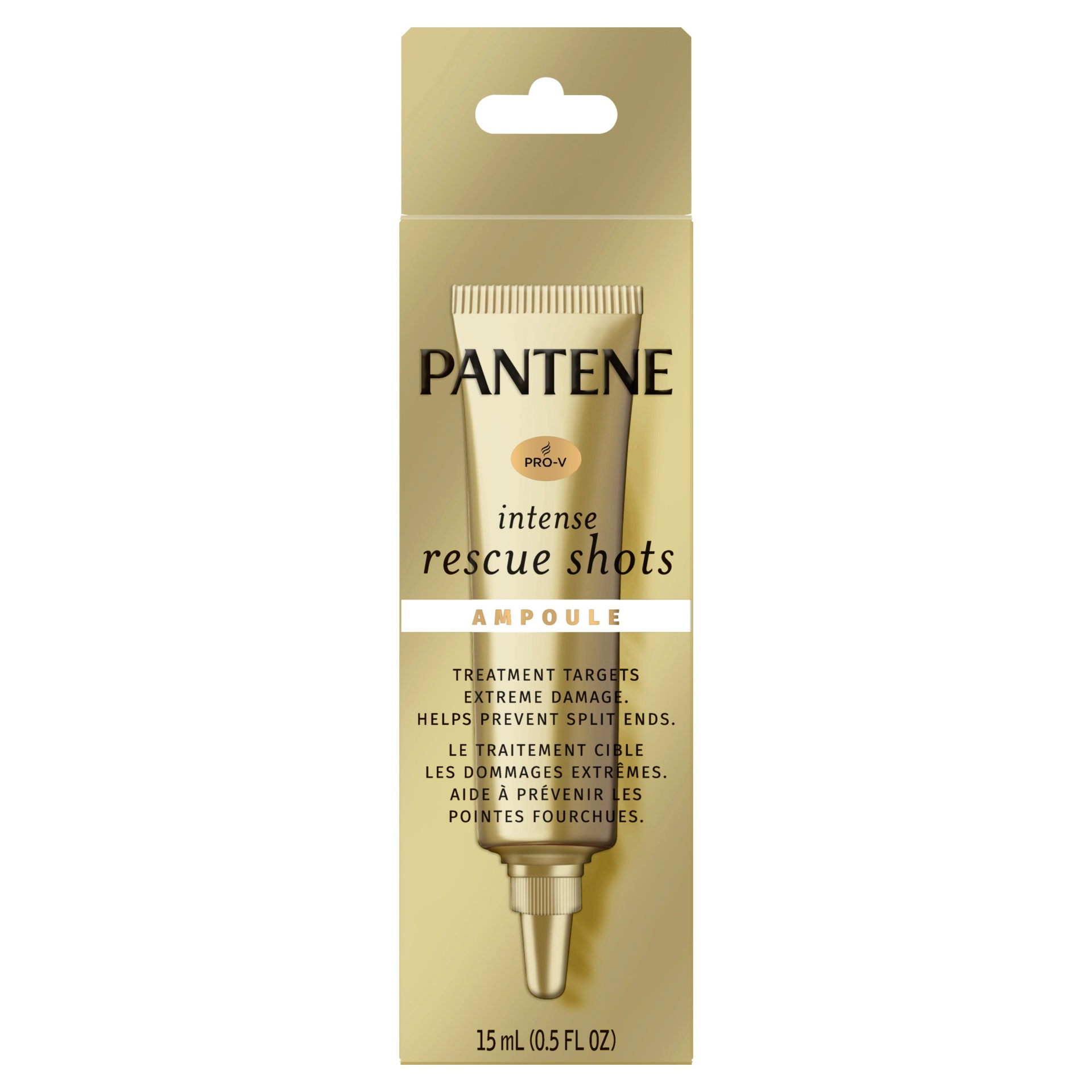 slide 1 of 5, Pantene Pro-V intense rescue shots hair ampoule for intensive repair of damaged hair, 0.5 fl oz