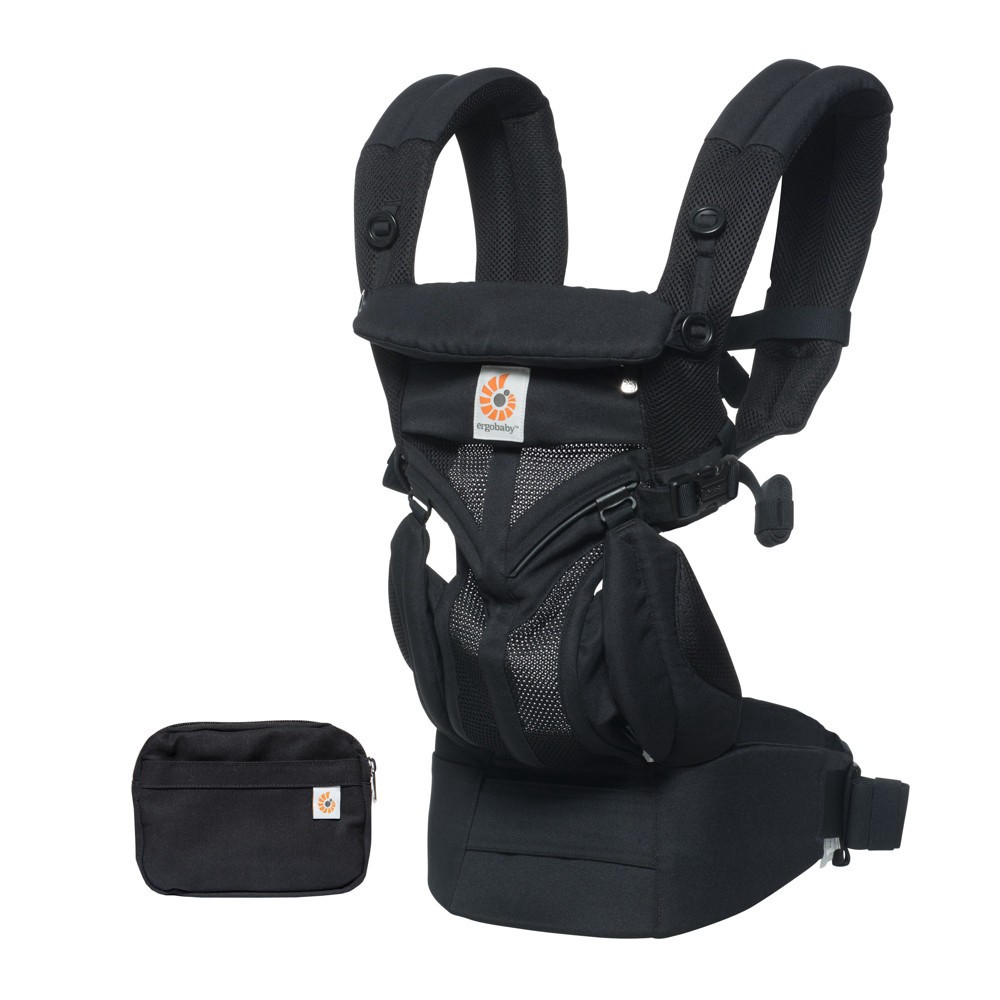 slide 2 of 7, Ergobaby Omni 360 Cool Air Mesh All Position Breatheable Baby Carrier with Lumbar Support - Onyx Black 7-45lb, 1 ct