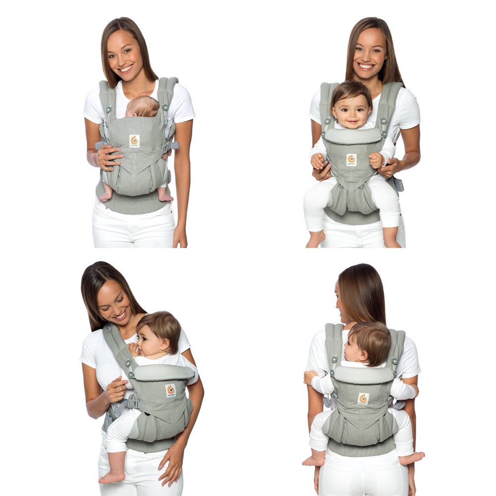 slide 3 of 7, Ergobaby Omni 360 Cool Air Mesh All Position Breatheable Baby Carrier with Lumbar Support - Onyx Black 7-45lb, 1 ct