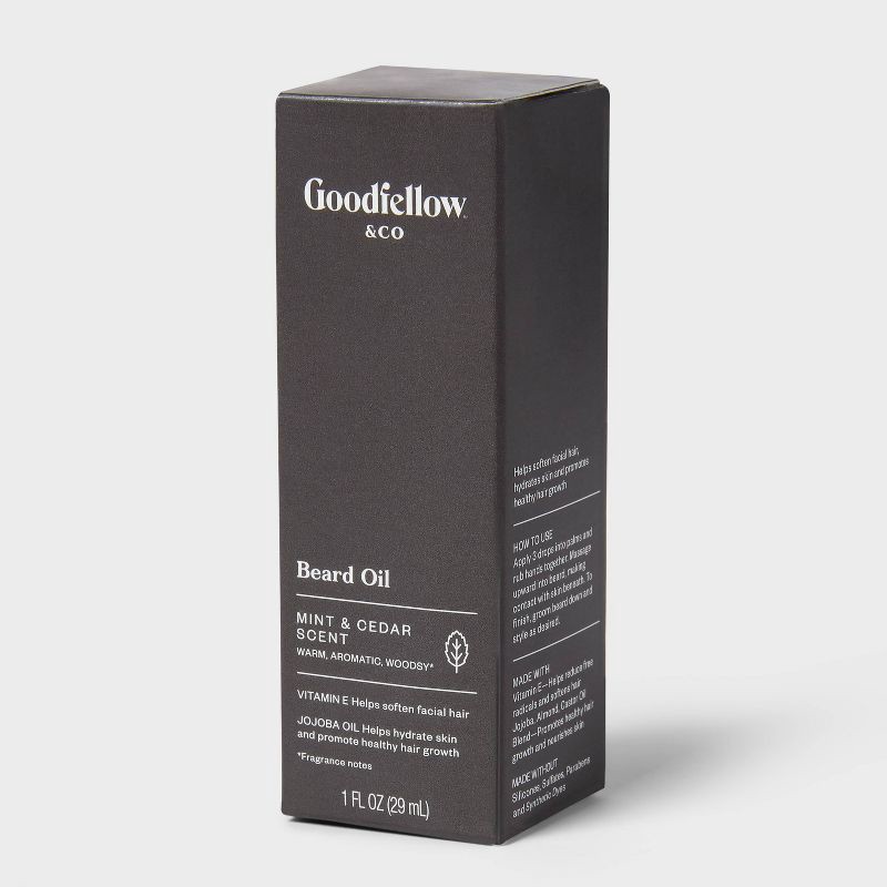 slide 4 of 4, Moroccan Mint & Cedar Beard Oil - 1 fl oz - Goodfellow & Co™, 1 fl oz