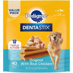 Pedigree Dentastix Dental Dog Treats with Original Chicken for Large Dog - 40ct