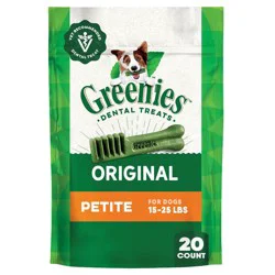 Greenies Petite Chewy Dental Dog Treats Original Chicken - 12oz/20ct