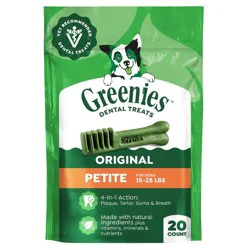 Greenies Petite Chewy Dental Dog Treats Original Chicken - 12oz/20ct