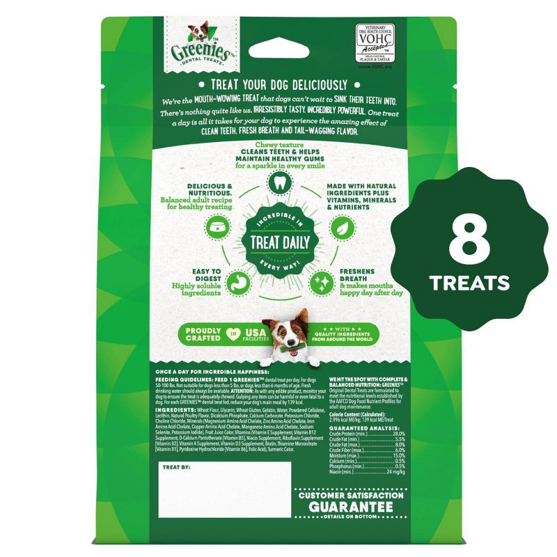 slide 11 of 14, Greenies Large Chewy Dental Dog Treats Original Chicken - 12oz/8ct, 8 ct; 12 oz