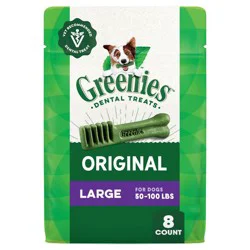 Greenies Large Chewy Dental Dog Treats Original Chicken - 12oz/8ct