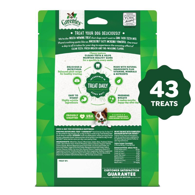 slide 11 of 13, Greenies Teenie Chewy Dental Dog Treats Original Chicken - 12oz/43ct, 12 oz, 43 ct