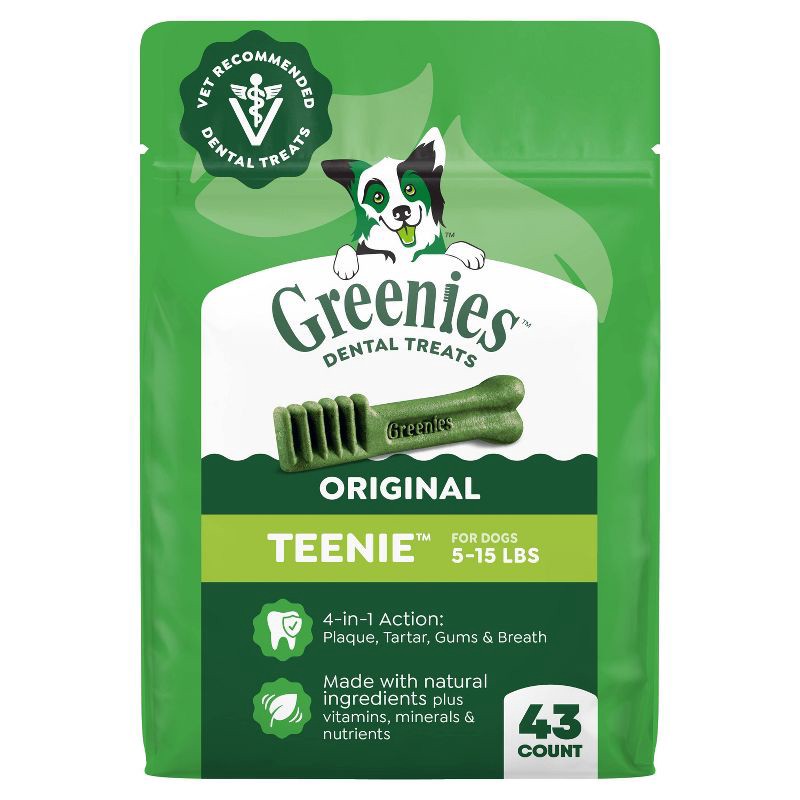 slide 1 of 14, Greenies Teenie Chewy Dental Dog Treats Original Chicken - 12oz/43ct, 12 oz, 43 ct