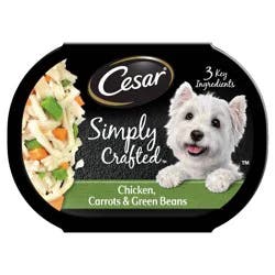 Cesar Simply Crafted Chicken, Carrots & Green Beans Adult Wet Dog Food Meal Topper -1.3oz