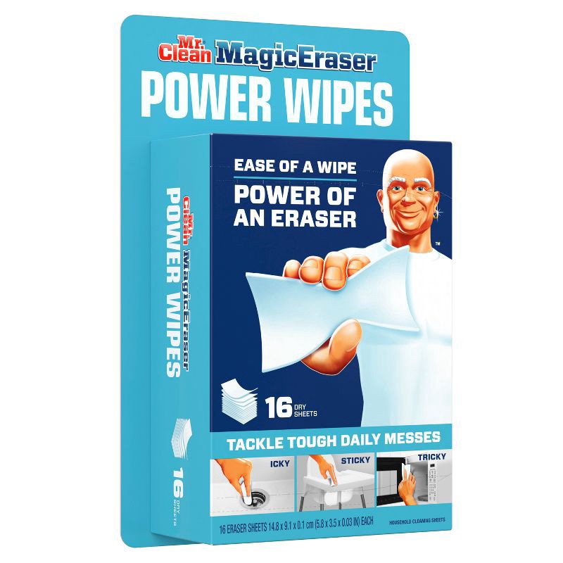 slide 8 of 13, Mr. Clean Magic Eraser Power Wipes - 16ct, 16 ct