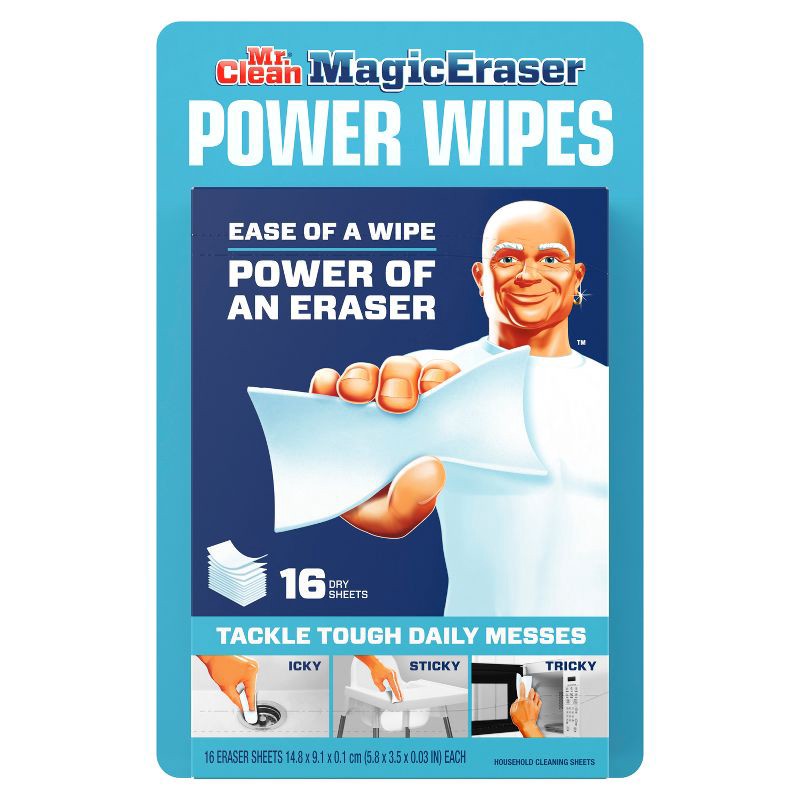 slide 10 of 13, Mr. Clean Magic Eraser Power Wipes - 16ct, 16 ct