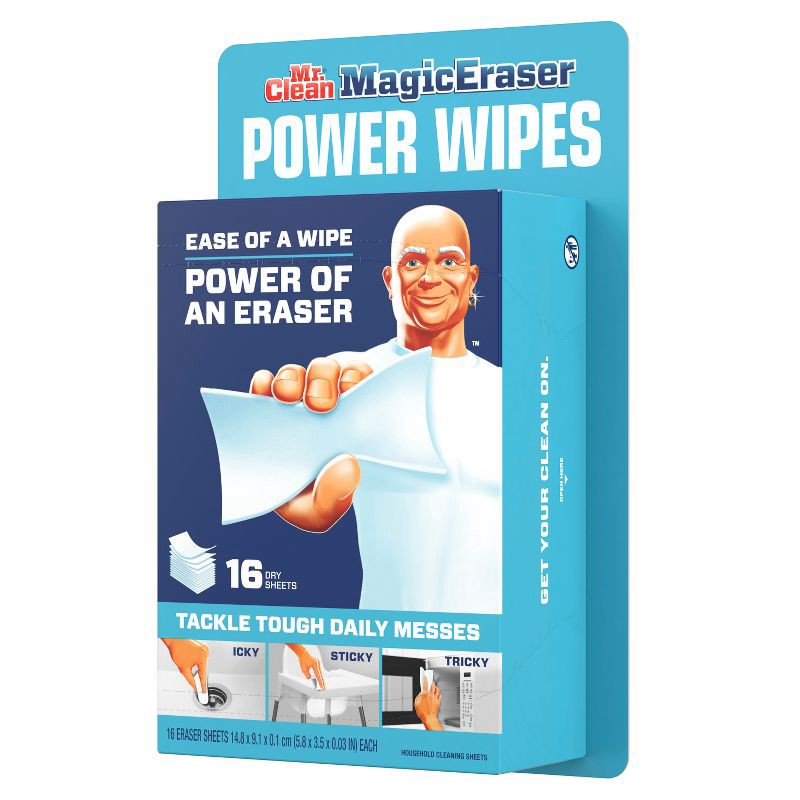 slide 9 of 13, Mr. Clean Magic Eraser Power Wipes - 16ct, 16 ct