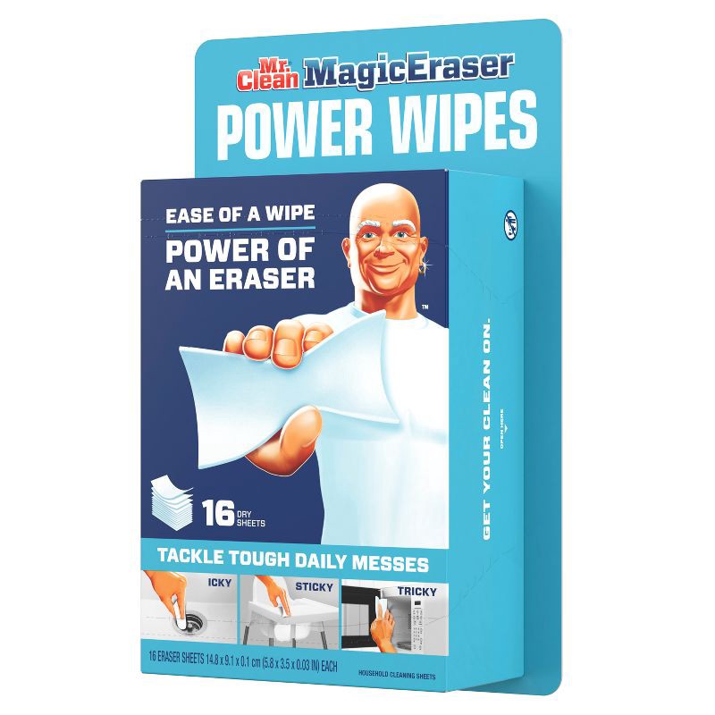 slide 11 of 13, Mr. Clean Magic Eraser Power Wipes - 16ct, 16 ct