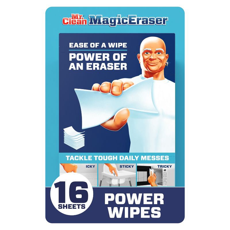 slide 1 of 13, Mr. Clean Magic Eraser Power Wipes - 16ct, 16 ct