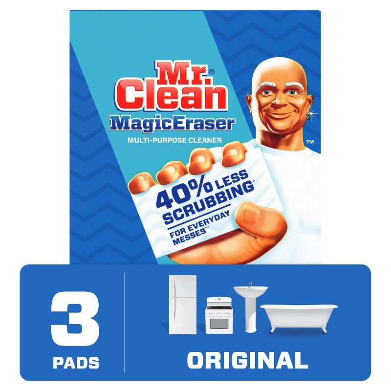 slide 2 of 12, Mr. Clean Original Magic Eraser Cleaning Pads with Durafoam - 3ct, 3 ct