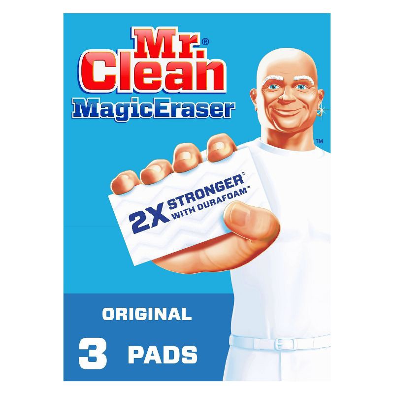 slide 1 of 1, Mr. Clean Original Magic Eraser Cleaning Pads with Durafoam - 3ct, 3 ct