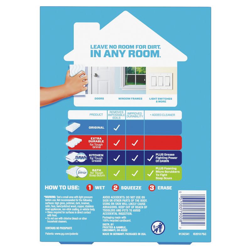 slide 12 of 12, Mr. Clean Original Magic Eraser Cleaning Pads with Durafoam - 3ct, 3 ct