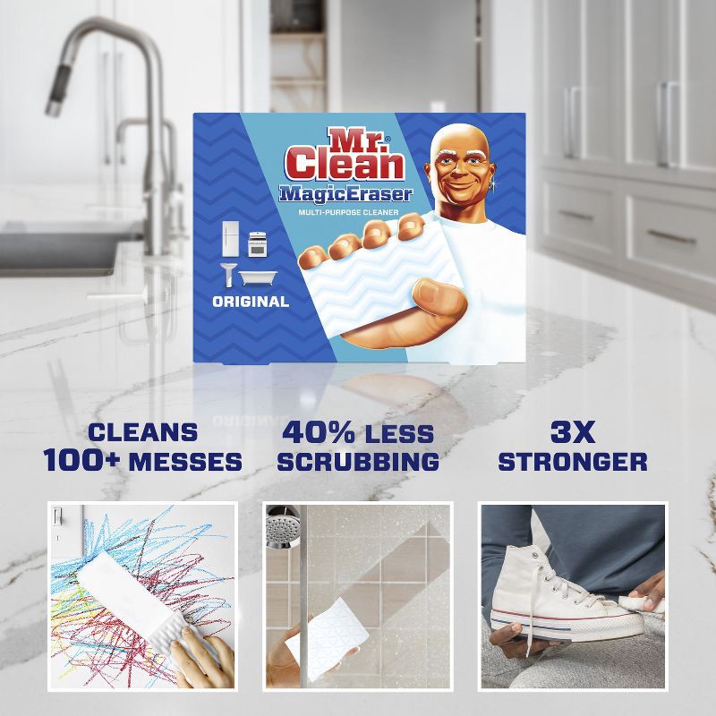 slide 12 of 15, Mr. Clean Original Magic Eraser Cleaning Pads with Durafoam - 6ct, 6 ct