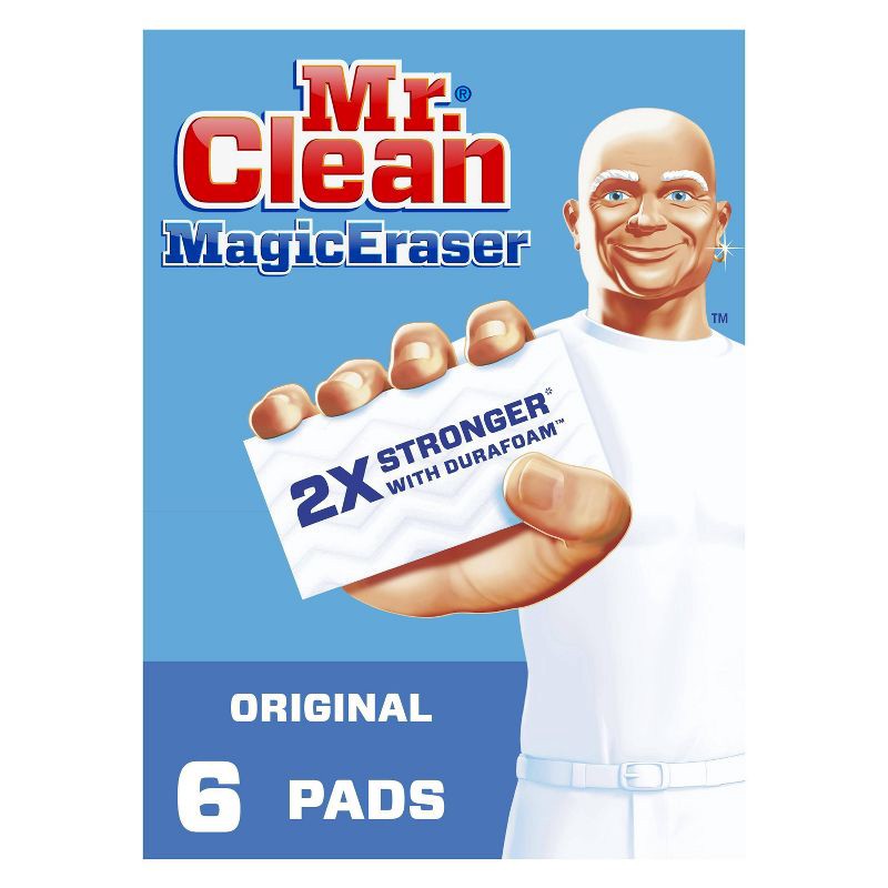 slide 1 of 15, Mr. Clean Original Magic Eraser Cleaning Pads with Durafoam - 6ct, 6 ct