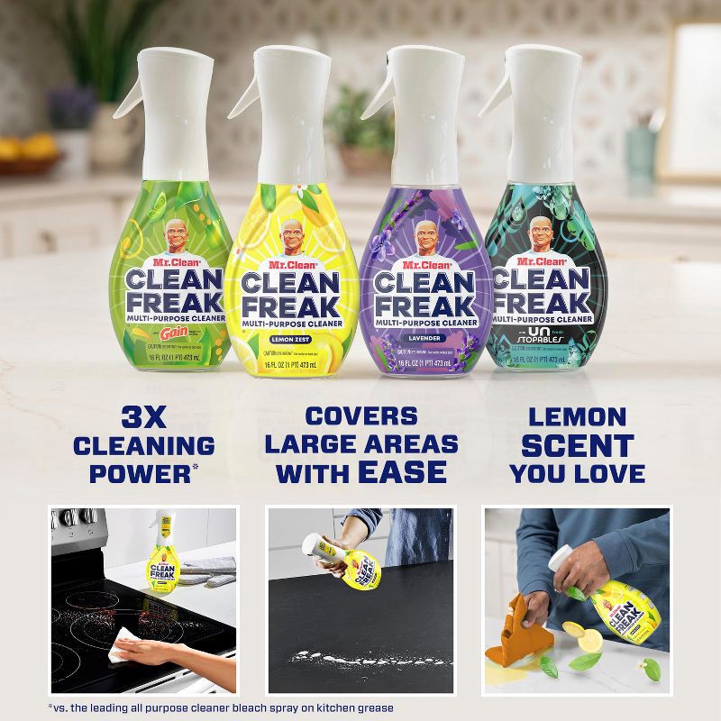 slide 5 of 9, Mr. Clean Lemon Zest Clean Freak Multi-Purpose Cleaner - 16 fl oz, 16 fl oz