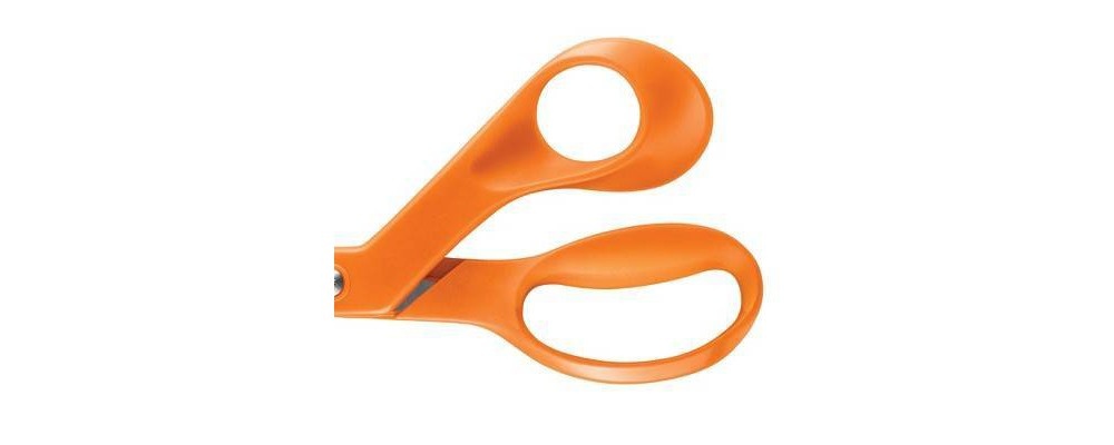 slide 3 of 5, Fiskars 8" Premier Bent Sewing Scissors - Orange, 1 ct