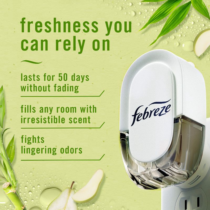 slide 2 of 16, Febreze Light Air Freshener Plug Starter Kit - Bamboo - 2pk, 2 ct