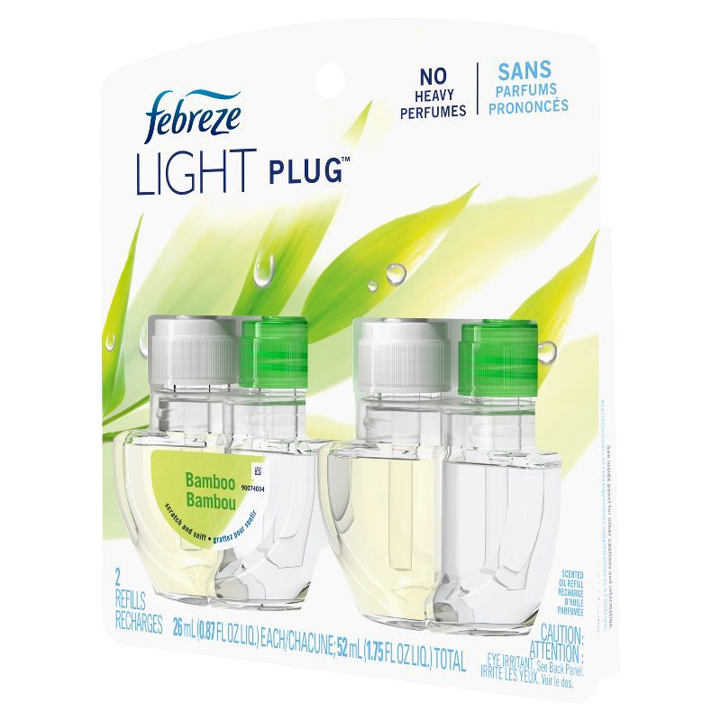 slide 13 of 14, Febreze Light Plug Refill with Fade Defy Technology - Bamboo - 2pk, 2 ct