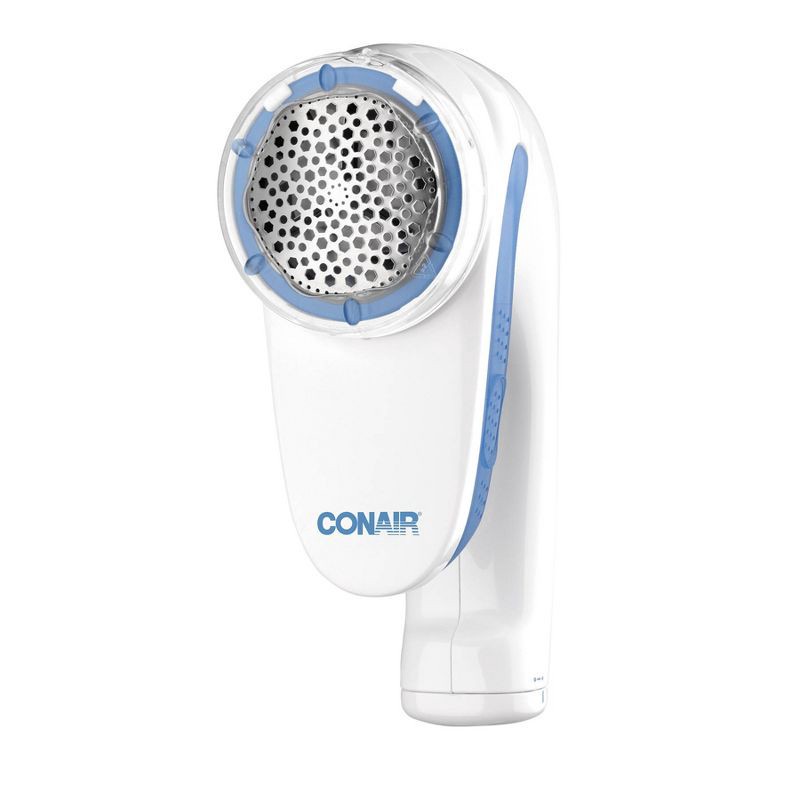 slide 1 of 9, Conair Fabric Shaver - White: Portable Lint & Sweater Shaver, Multipurpose Iron & Steamer Accessory, Battery Operated, 1 ct