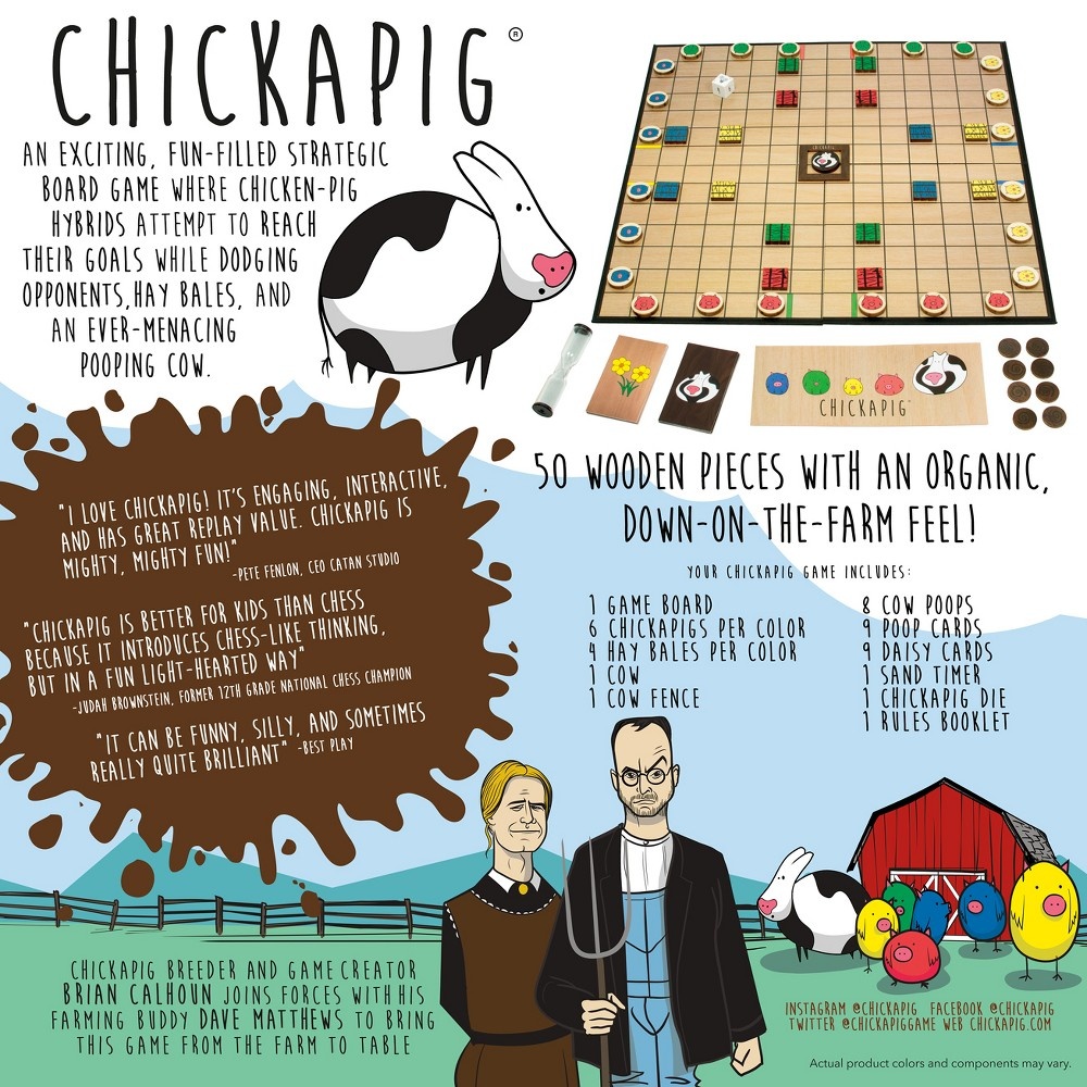 slide 2 of 5, Buffalo Games Chickapig Board Game, 1 ct